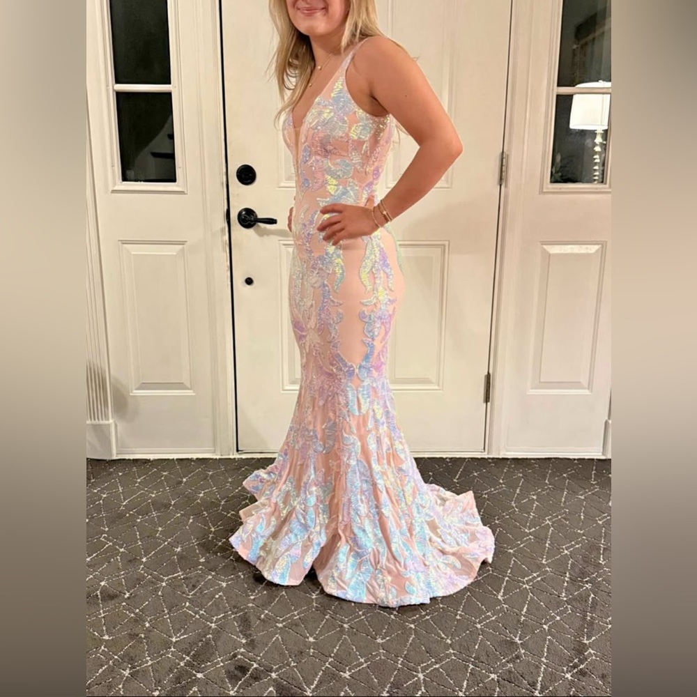 Jovani mermaid sequin prom dress - Picture 3 of 4